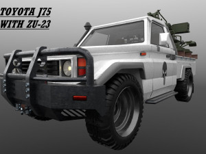 Toyota J75 with ZU-23 3D 모델
