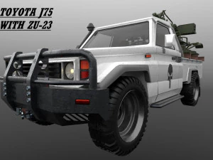 Toyota J75 with ZU-23 3D Model