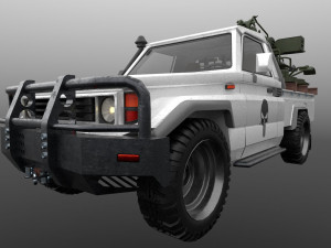 Toyota J75 with ZU-23 3D 모델