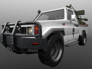 Toyota J75 with ZU-23 3D Model