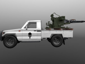 Toyota J75 with ZU-23 3D 모델