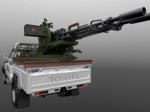 Toyota J75 with ZU-23 3D 모델