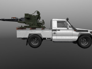 Toyota J75 with ZU-23 3D 모델