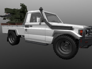 Toyota J75 with ZU-23 3D 모델