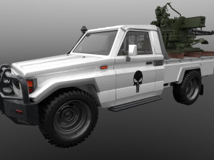 Toyota J75 with ZU-23 3D 모델