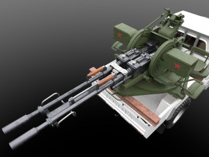 Toyota J75 with ZU-23 3D 모델