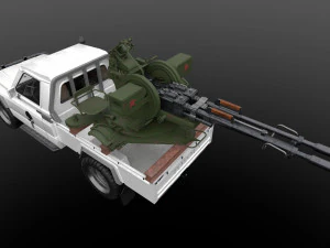 Toyota J75 with ZU-23 3D Model