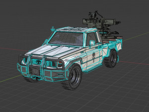 Toyota J75 with ZU-23 3D 모델