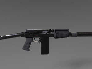 Assualt rifle 9A-91 russian spec forces without optic Modèle 3D