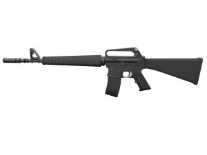 M-16 Assault rifle 2 texture pack 3D Model