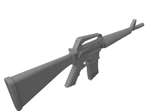 M-16 Assault rifle 2 texture pack 3D Model
