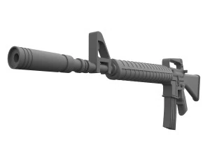 M-16 Assault rifle 2 texture pack 3D Model