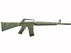 M-16 Assault rifle 2 texture pack Model 3D
