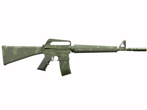 M-16 Assault rifle 2 texture pack 3D Model