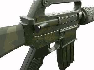 M-16 Assault rifle 2 texture pack Model 3D
