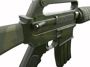 M-16 Assault rifle 2 texture pack 3D Model