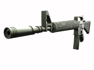 M-16 Assault rifle 2 texture pack Model 3D