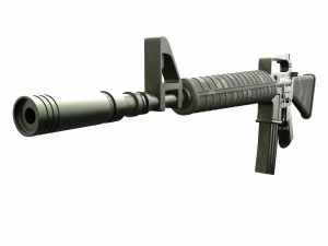 M-16 Assault rifle 2 texture pack 3D Model