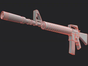 M-16 Assault rifle 2 texture pack 3D Model