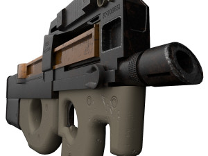 FN P90 2 texture pack Modello 3D