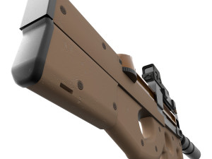 Assault rifle FN P90 with silencer and aim 2 texture pack 3Dモデル
