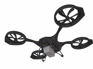 Cargo medical drone with a medical kit module 3D मॉडल