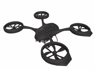 Cargo medical drone with a medical kit module 3D मॉडल