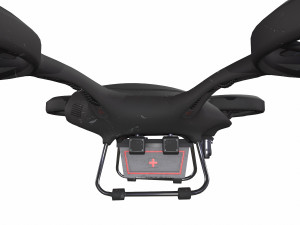 Cargo medical drone with a medical kit module 3D मॉडल