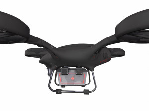 Cargo medical drone with a medical kit module 3D मॉडल