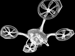 Cargo medical drone with a medical kit module 3D मॉडल