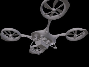 Cargo medical drone with a medical kit module 3D मॉडल
