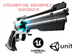 Steampunk revolver 3D Model