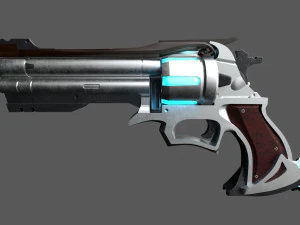 Revolver Steampunk Modello 3D