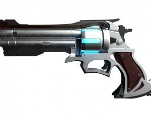 Revolver Steampunk Modello 3D