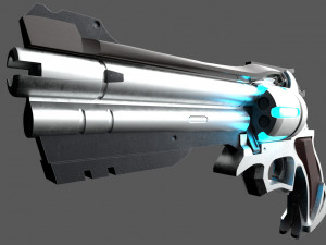 Steampunk revolver 3D-Modell