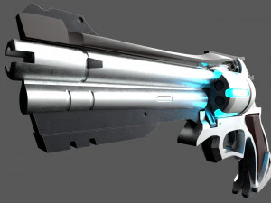 Revolver Steampunk Modello 3D