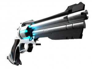 Revolver Steampunk Modello 3D