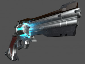 Steampunk revolver 3D-Modell