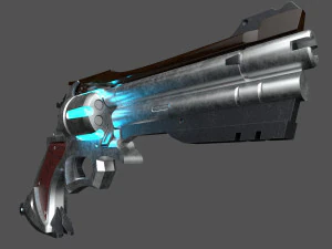 Revolver Steampunk Modello 3D