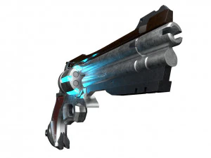 Revolver Steampunk Modello 3D