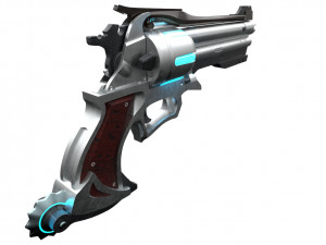 Steampunk revolver 3D-Modell