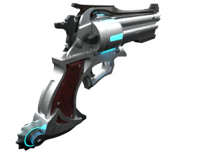 Revolver Steampunk Modello 3D