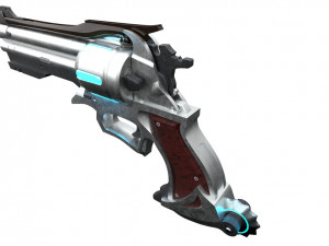Steampunk revolver 3D-Modell