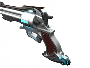 Revolver Steampunk Modello 3D