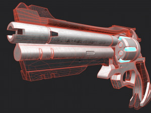 Steampunk revolver 3D-Modell