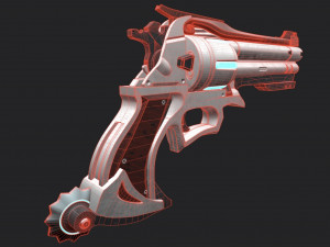 Steampunk revolver 3D-Modell