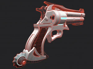 Revolver Steampunk Modello 3D