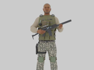 Soldier of Fortune from the Middle East 3D Model