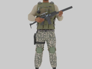 Soldier of Fortune from the Middle East 3D Model