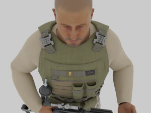 Soldier of Fortune from the Middle East 3D Model